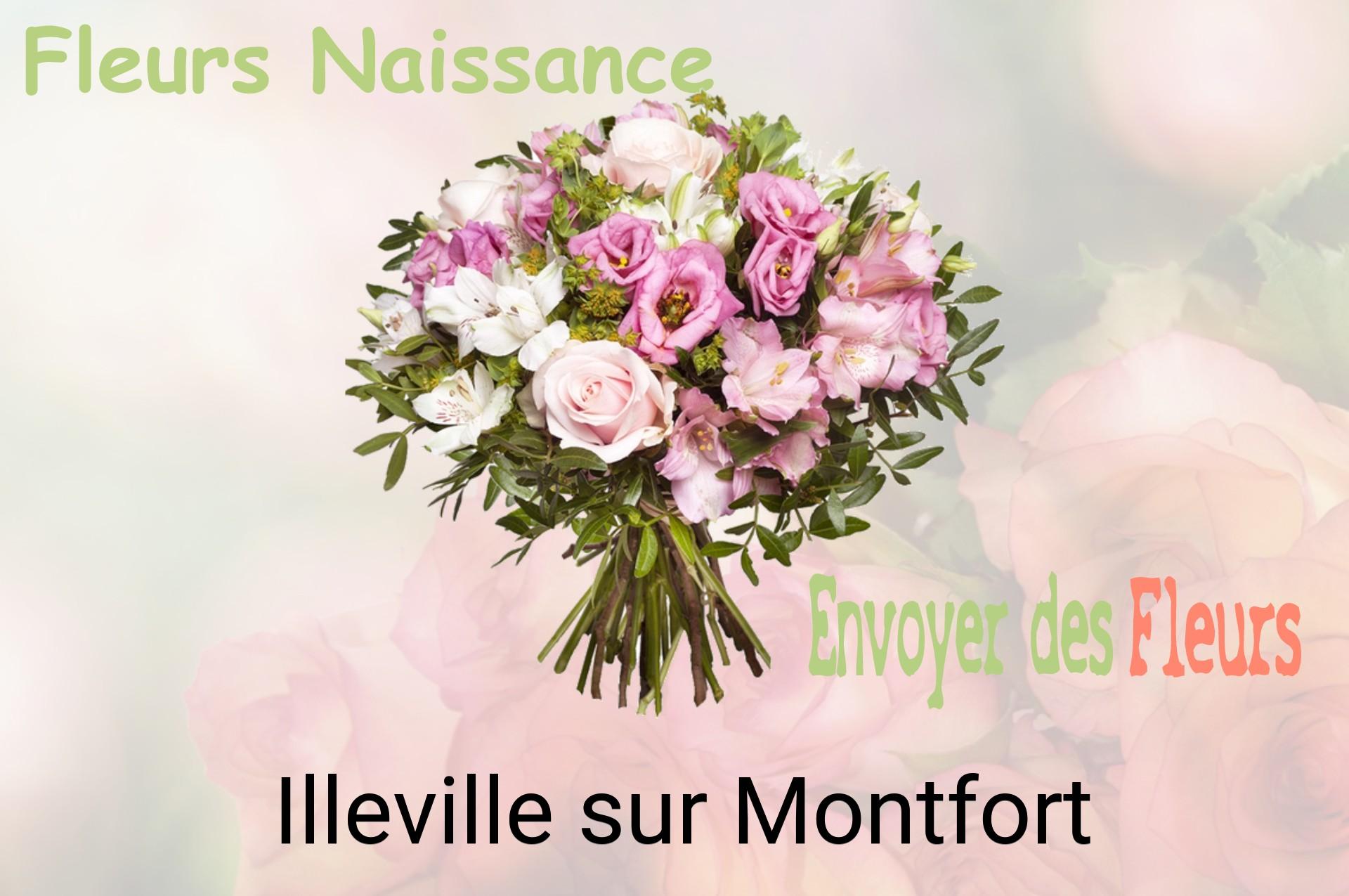 Bouquet de fleurs de naissance livré à Illeville-sur-Montfort